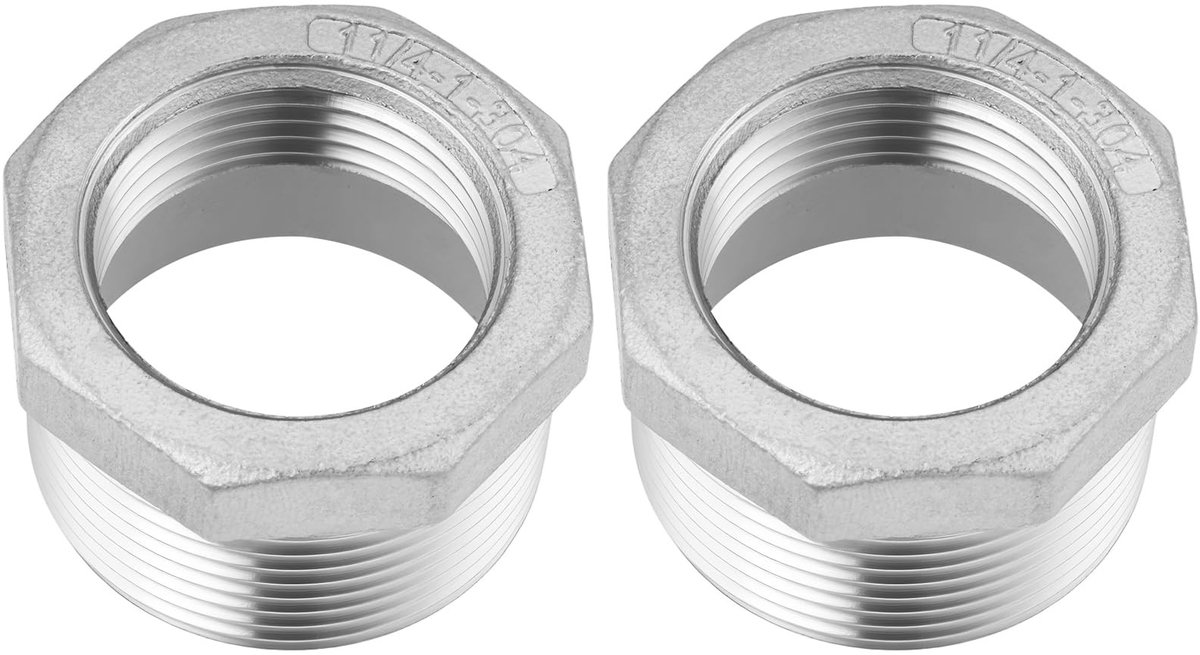Solidchoice - 2 stks 1-1/4 " Mannelijke tot 1 " Vrouwelijke Reducer Bushing