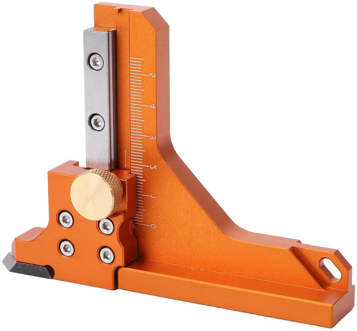 Hoogte Dieptemeter - Meetliniaal Aluminium - Houtbewerking Precisie - Dubbele Schalen - 0-2 Inch - Zilver
