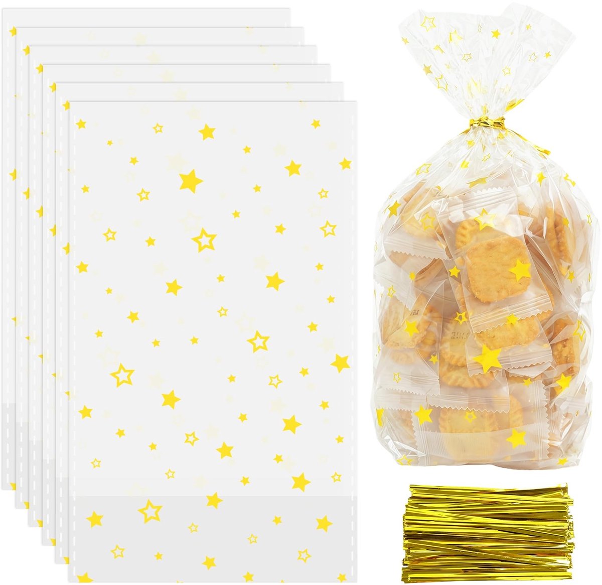 Solidchoice - Transparante Cellofaan Zak A3 voor Kerstmis - Perfect voor Cadeaus