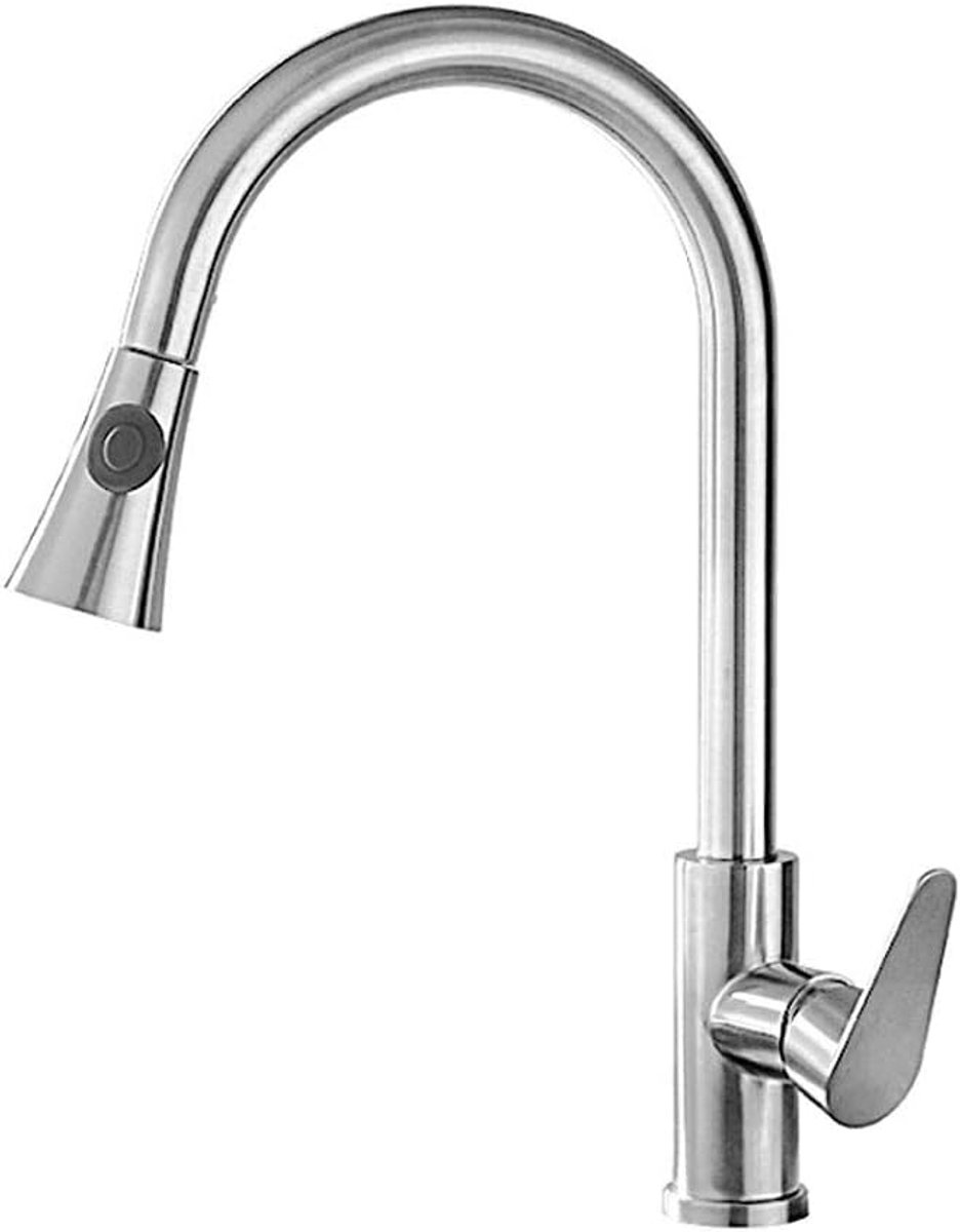 Keukenwasbak met Uittrekbare Kraan - RVS - 360 Graden Draaibaar - Veilig Water - ShopVlot