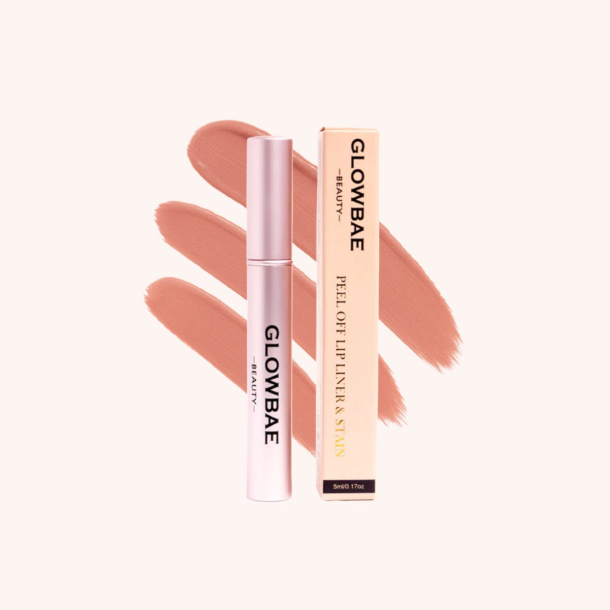 GlowBae Beauty Nude Rose Peel Off Lip Liner Stain - Langhoudende Lippenstift - Peel-Off Lip Tint - Waterdicht & Vlekbestendig - Subtiele tot Opvallende Tinten - Hydraterende Lip Stain