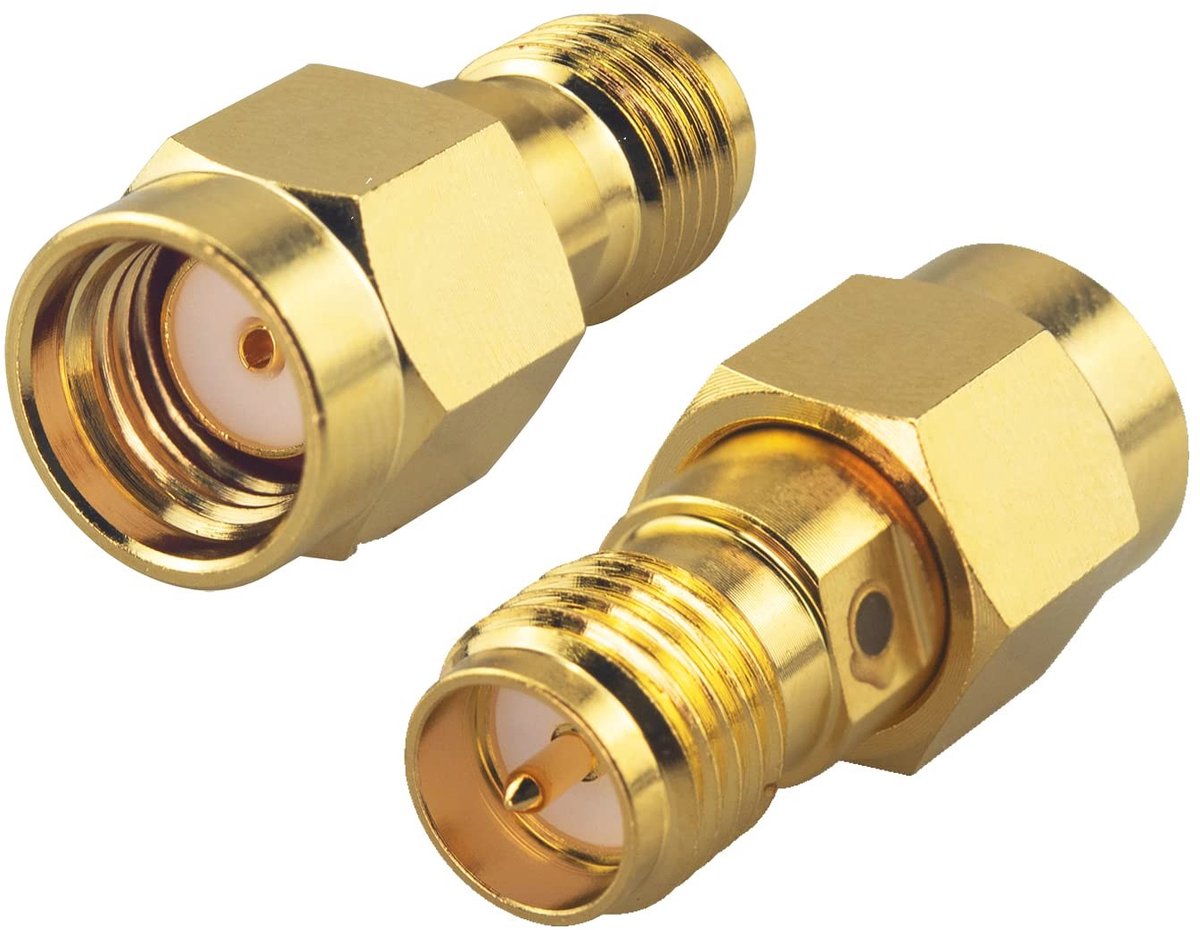 Solidchoice - Set van 2 Coaxiale RP-SMA Pluggen voor TV Antenne