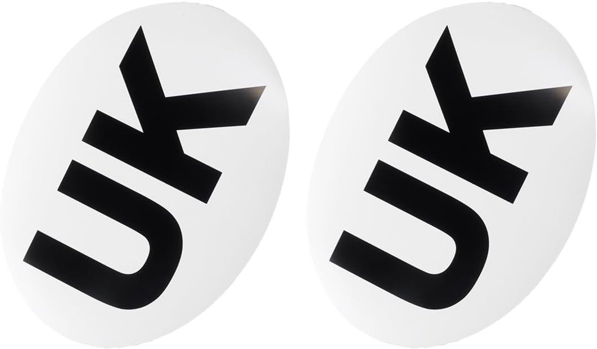Auto Stickers UK 2pcs - Magnetische Ovalen Stickers - Sterk en herbruikbaar - Blijft stevig op snelheid - ShopVlot