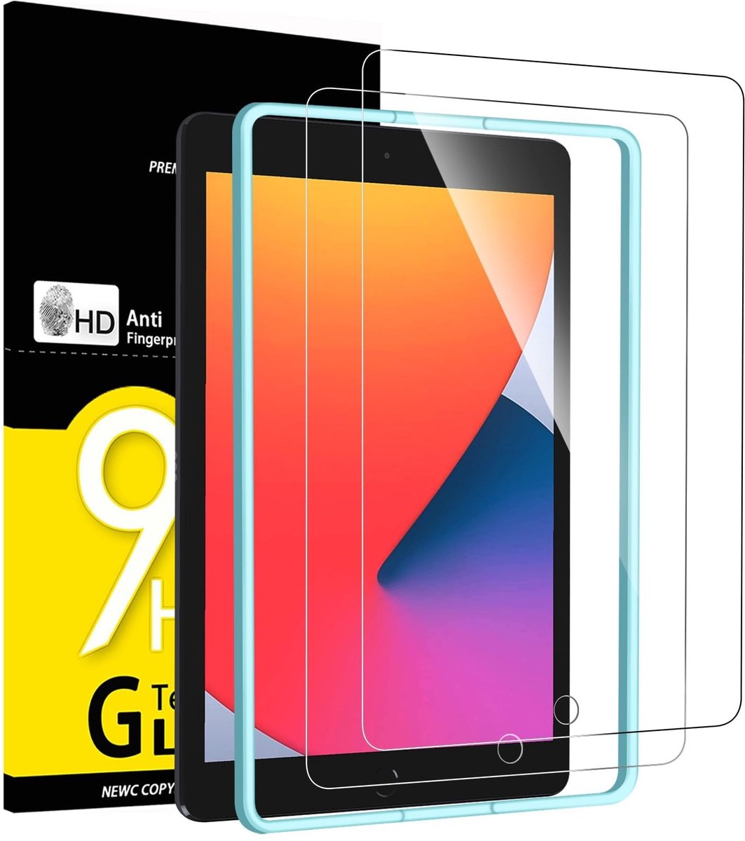 Solidchoice - 2 Stuks Screen Protector voor iPad 9/8/7 met Installatiekader