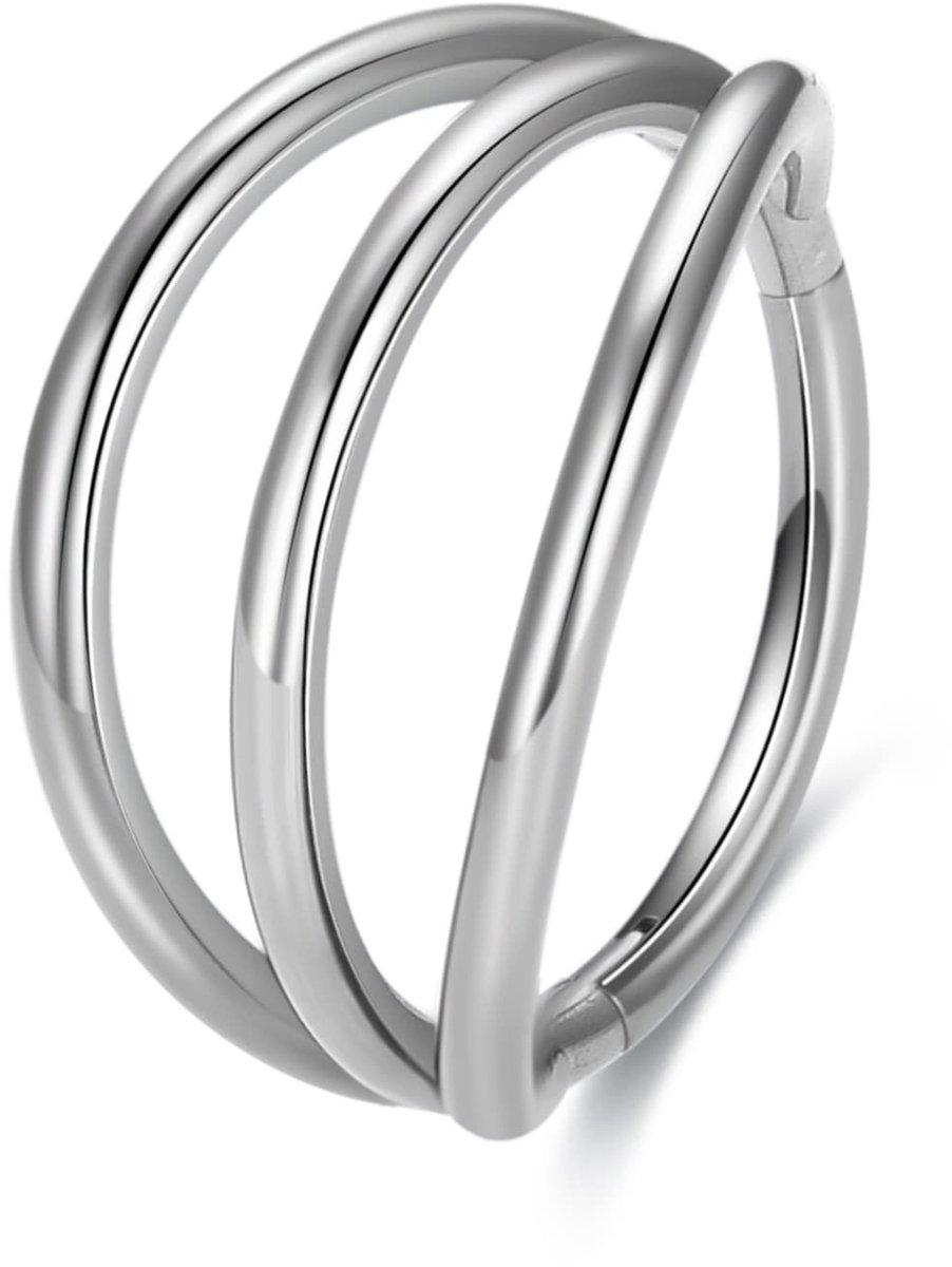 Solidchoice - Titanium Neusringen voor Gevoelige Huid, Clicker en Druppelvorm