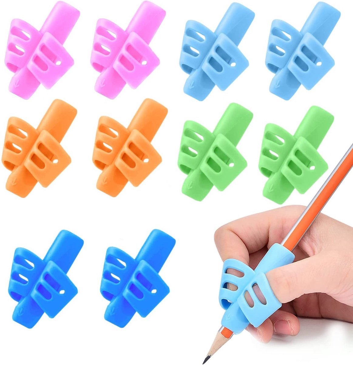 Solidchoice - Set van 10 Ergonomische Potloodgrepen voor Kinderen