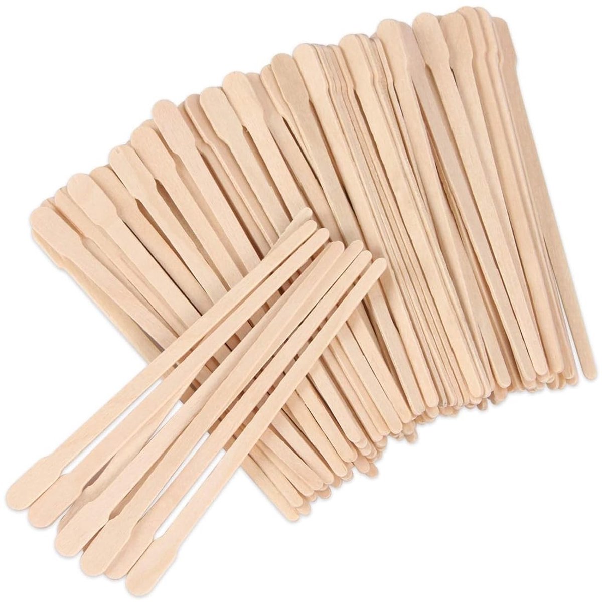 Solidchoice - 100 Stuks Houten Spatels voor Waxen