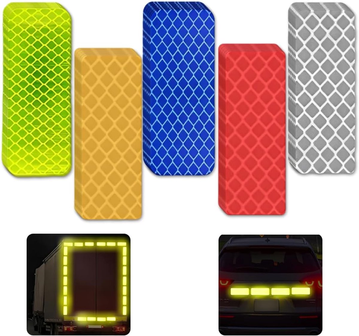 Reflecterende stickers 50 stuks - waterdicht - voor motorfietsen, auto's en fietsen - verhoog zichtbaarheid - ShopVlot