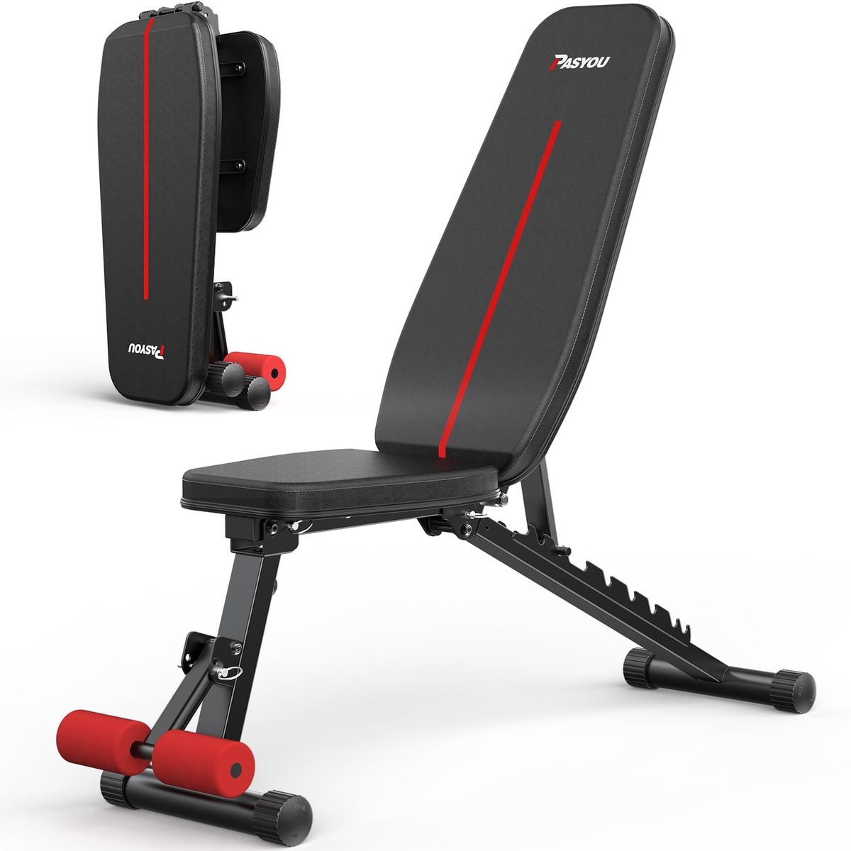 Verstelbare Halterbank - Fitnessbank - Volledige Lichaamstraining - 10-voudig Verstelbaar - 150 kg capaciteit - Zwart