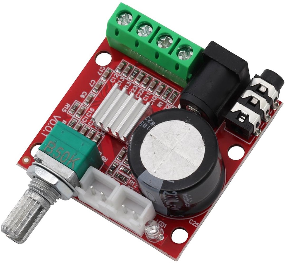 Solidchoice - Mini Stereo Audio Versterker Module 10W met Hoge Geluidskwaliteit