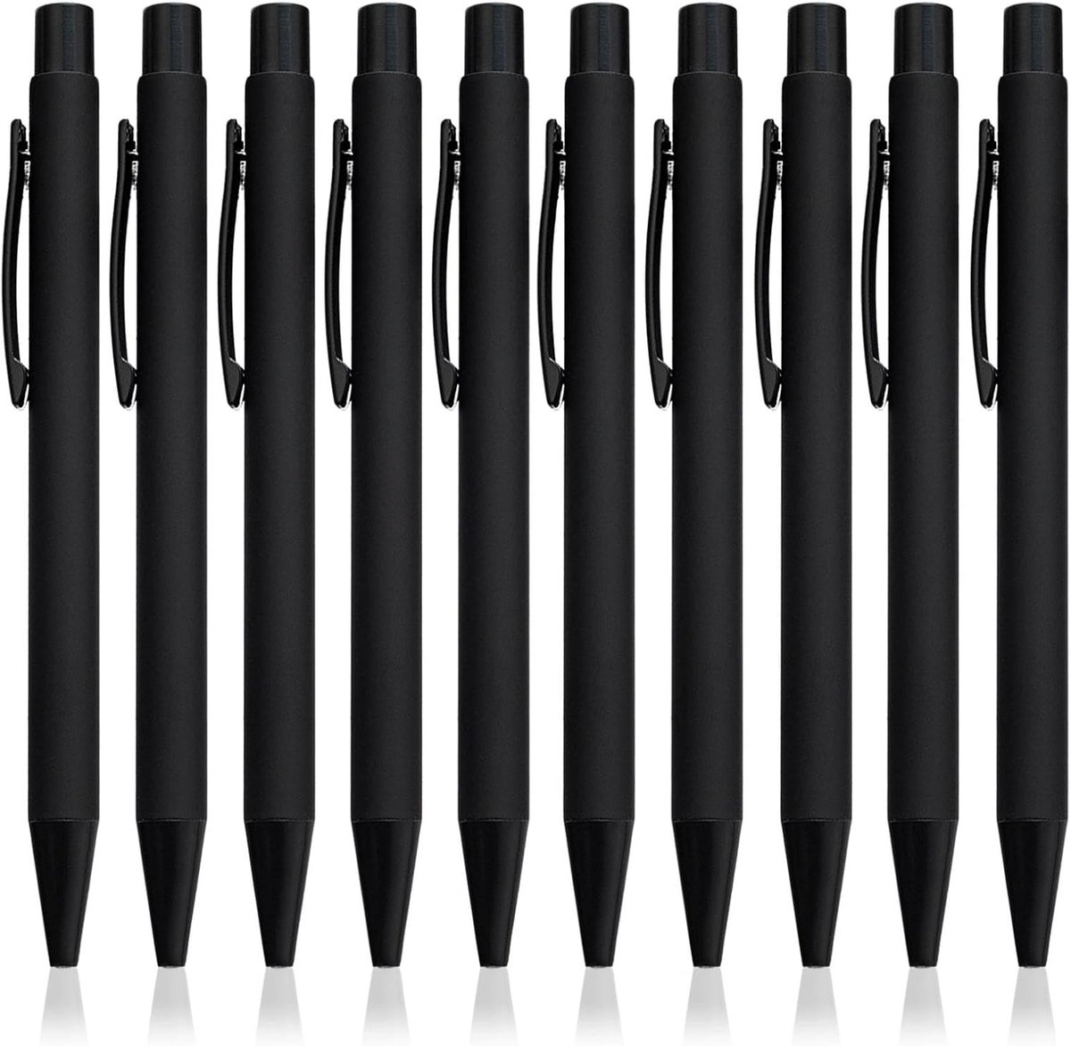 Balpen 1,0 mm - metaal intrekbaar - zwarte inkt - ideaal voor school en kantoor - ShopVlot