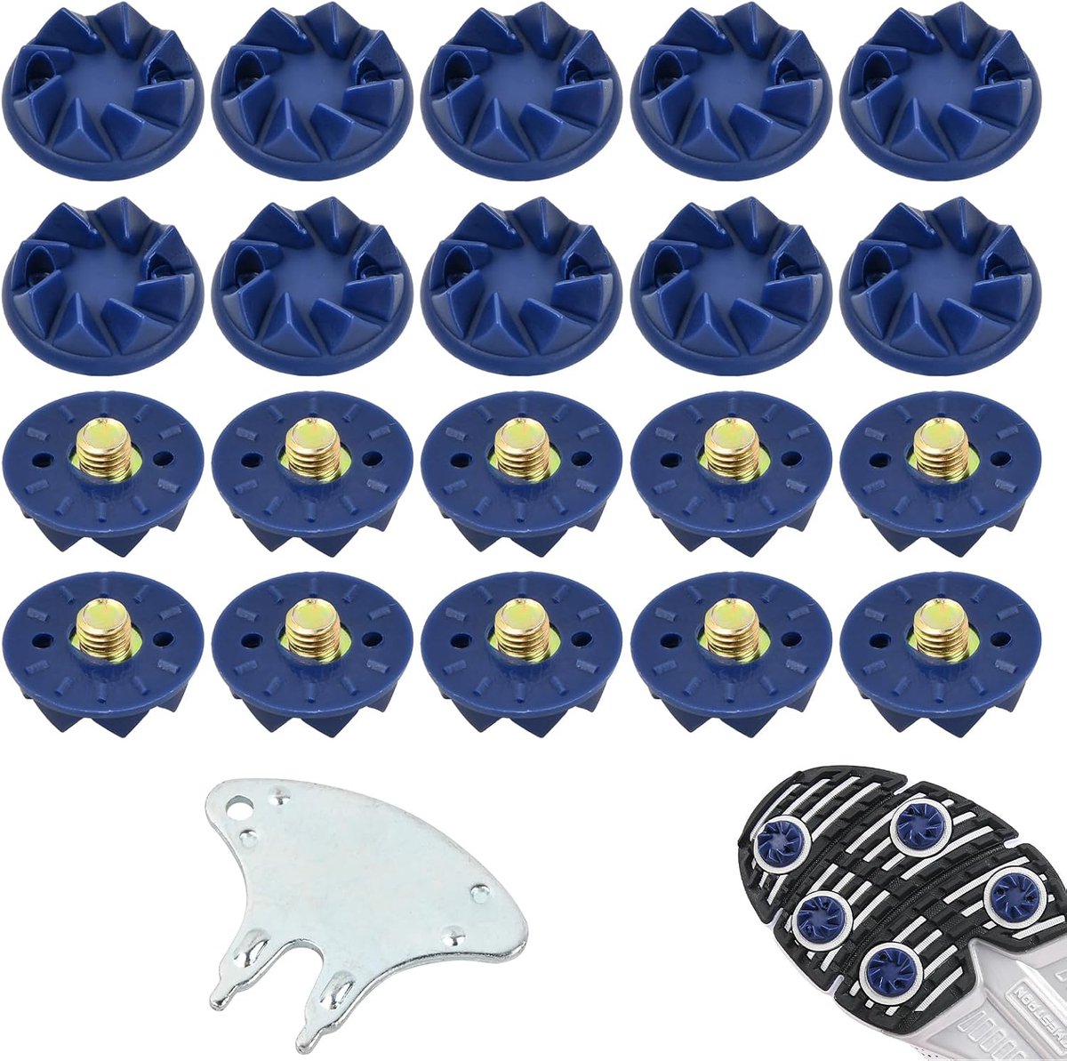 Golf spikes 22 stuks - universele golfcleats - duurzaam TPU - verbeterde grip en comfort - ShopVlot