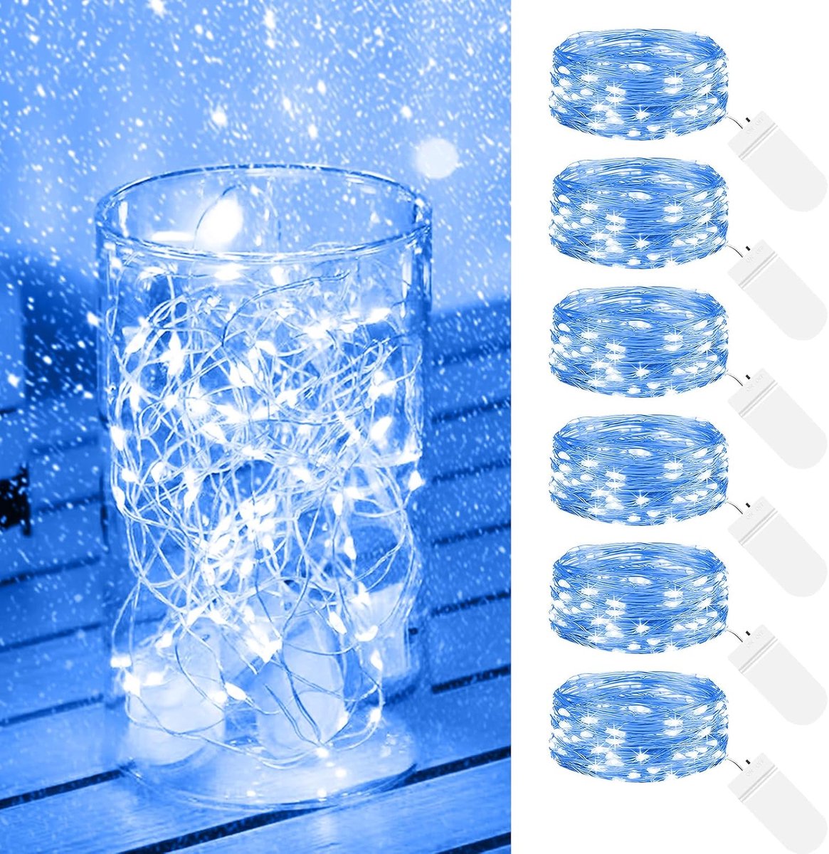 Lichtketting 2M 20LED - Blauw - Klein binnen - Sfeervolle verlichting - ShopVlot