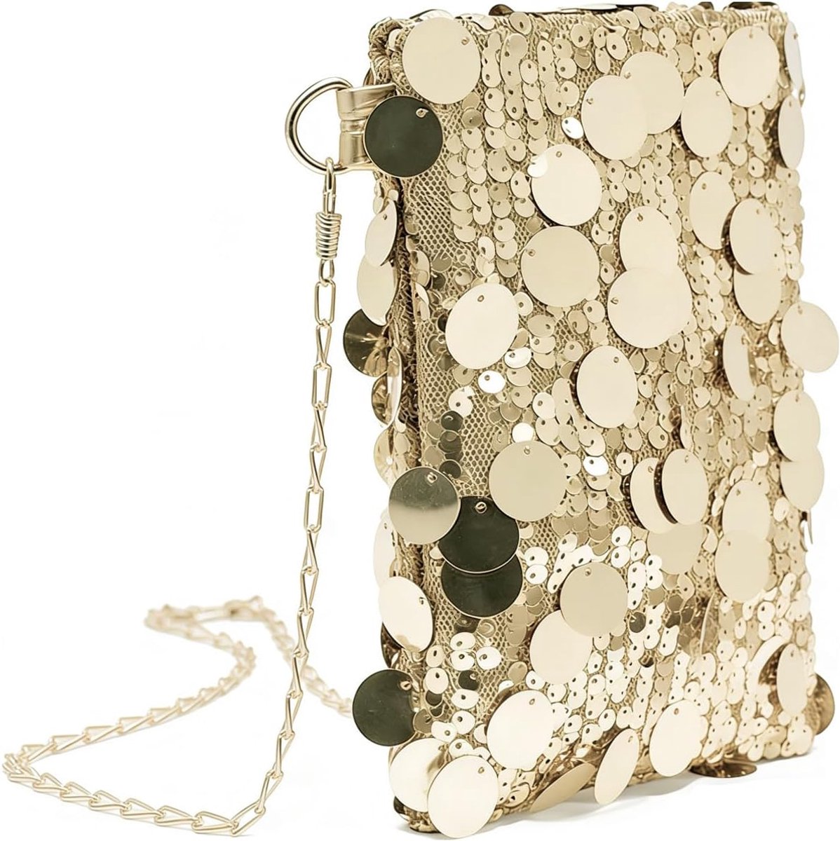 Schoudertas met glitter - kleine handtas - pailletten - ideaal voor feest en uitgaan - ShopVlot