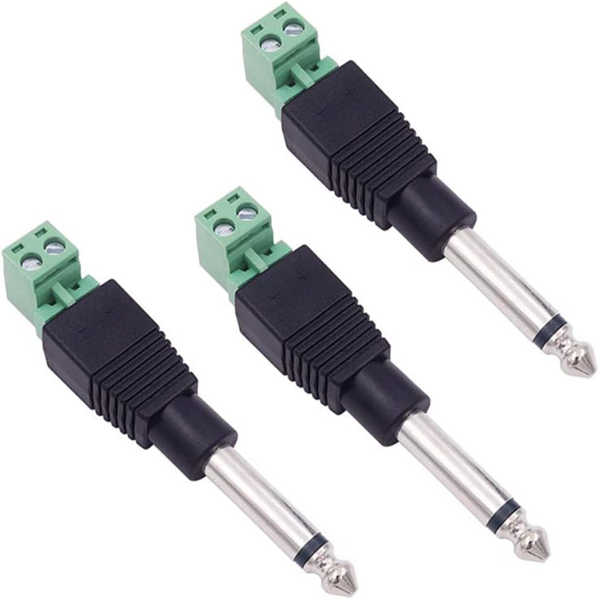 6.35mm mono plug jack - 2 polen - solderless terminal - ideaal voor audio kabel reparatie - ShopVlot