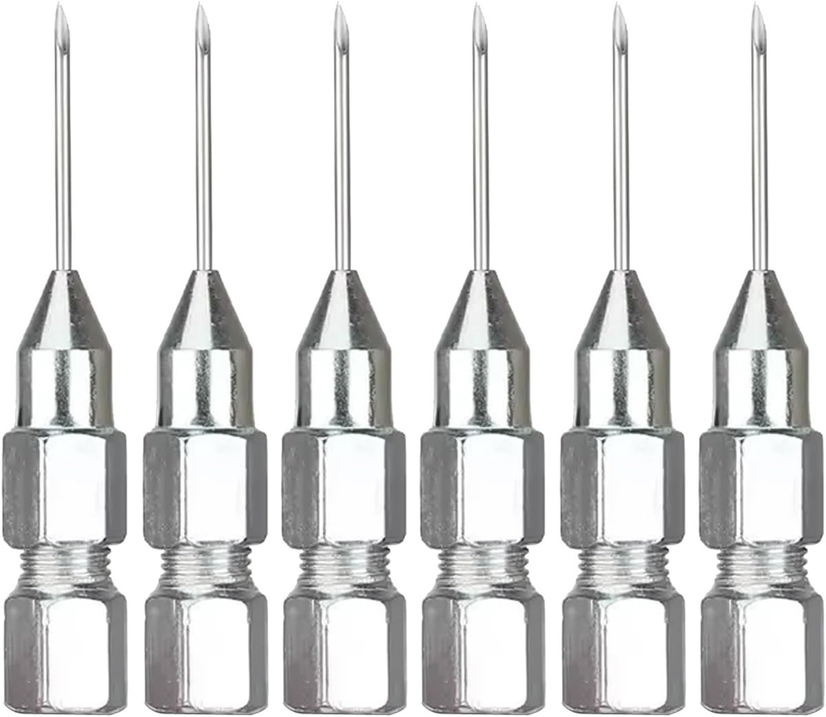 Grease nippen 6Pc - naaldpunt vetnippel - geschikt voor smalle ruimtes - precisie vetdispenser - ShopVlot