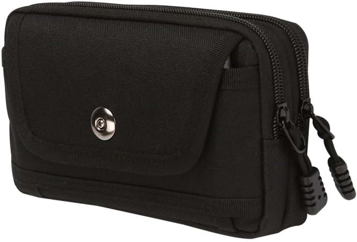 Mobiele Telefoon Heuptas - Klein EDC Tas - Vintage Canvas - Ideaal voor Outdoor Activiteiten - ShopVlot