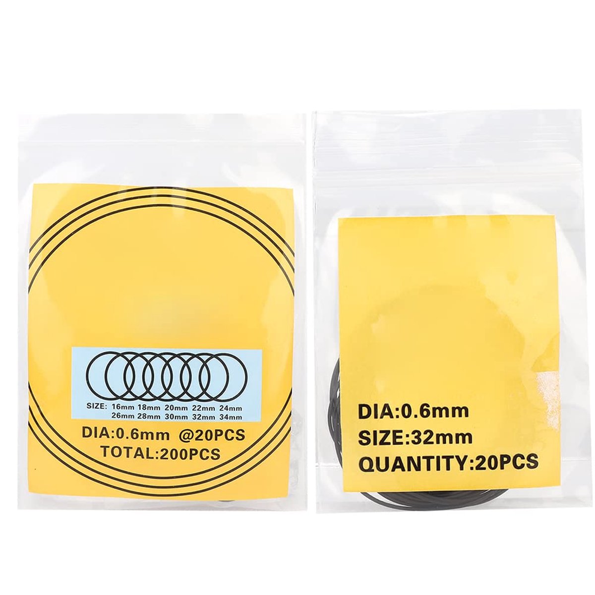 O-ring horloge afdichtringen 200 stuks - rubber - waterdicht - uitstekende vervanging voor horloge afdichting - ShopVlot