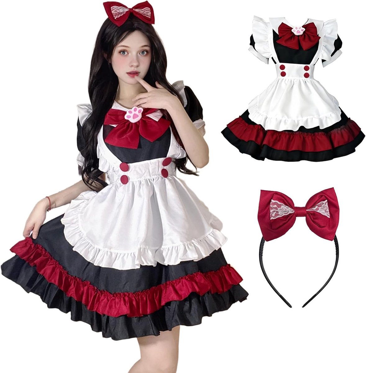 Maid Outfit - Franse Serveer Kostuum - Cosplay Kostuum - Perfect voor Halloween - ShopVlot