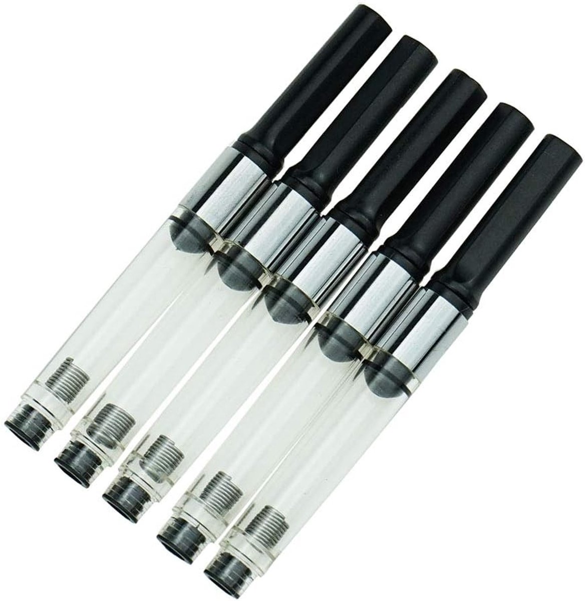Vulpen converter pack 5 - 3.4 mm - eenvoudig pistonmechanisme - voor het vullen van inkt - ShopVlot