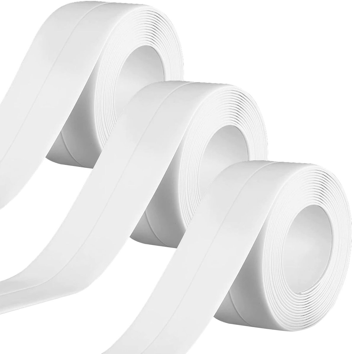 Plint flexibel 50 mm x 3,2 m - pvc zelfklevend - wit - voorkomt stof en vocht - ShopVlot