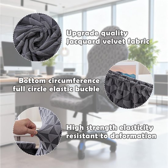 Gamingstoelhoes antislip - stoffen bekleding - afneembaar en wasbaar - bescherm je gamingstoel - ShopVlot — afbeelding 2