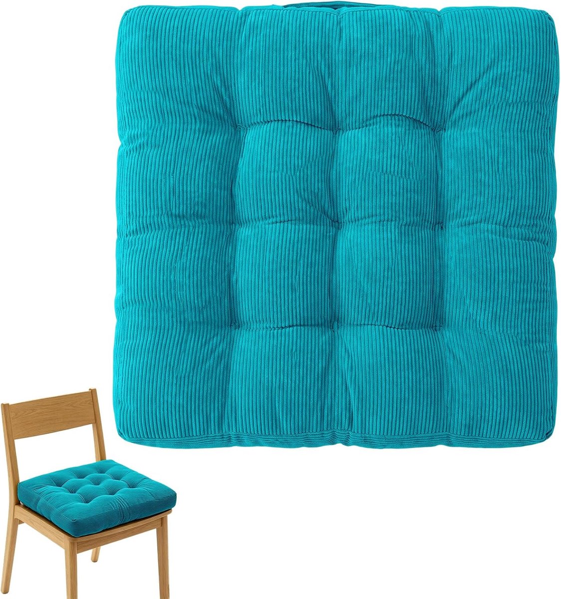 Vloerkussen 40 x 40 cm - katoen - extra dik - comfortabel voor binnen en buiten - ShopVlot