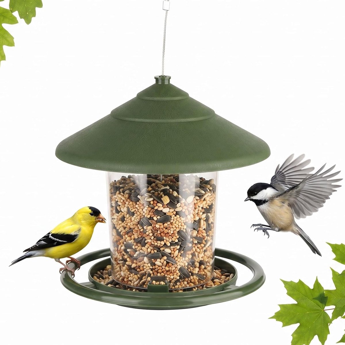 Vogelvoederdispenser - Weerbestendig - Hangend - Ideaal voor balkon en tuin - ShopVlot