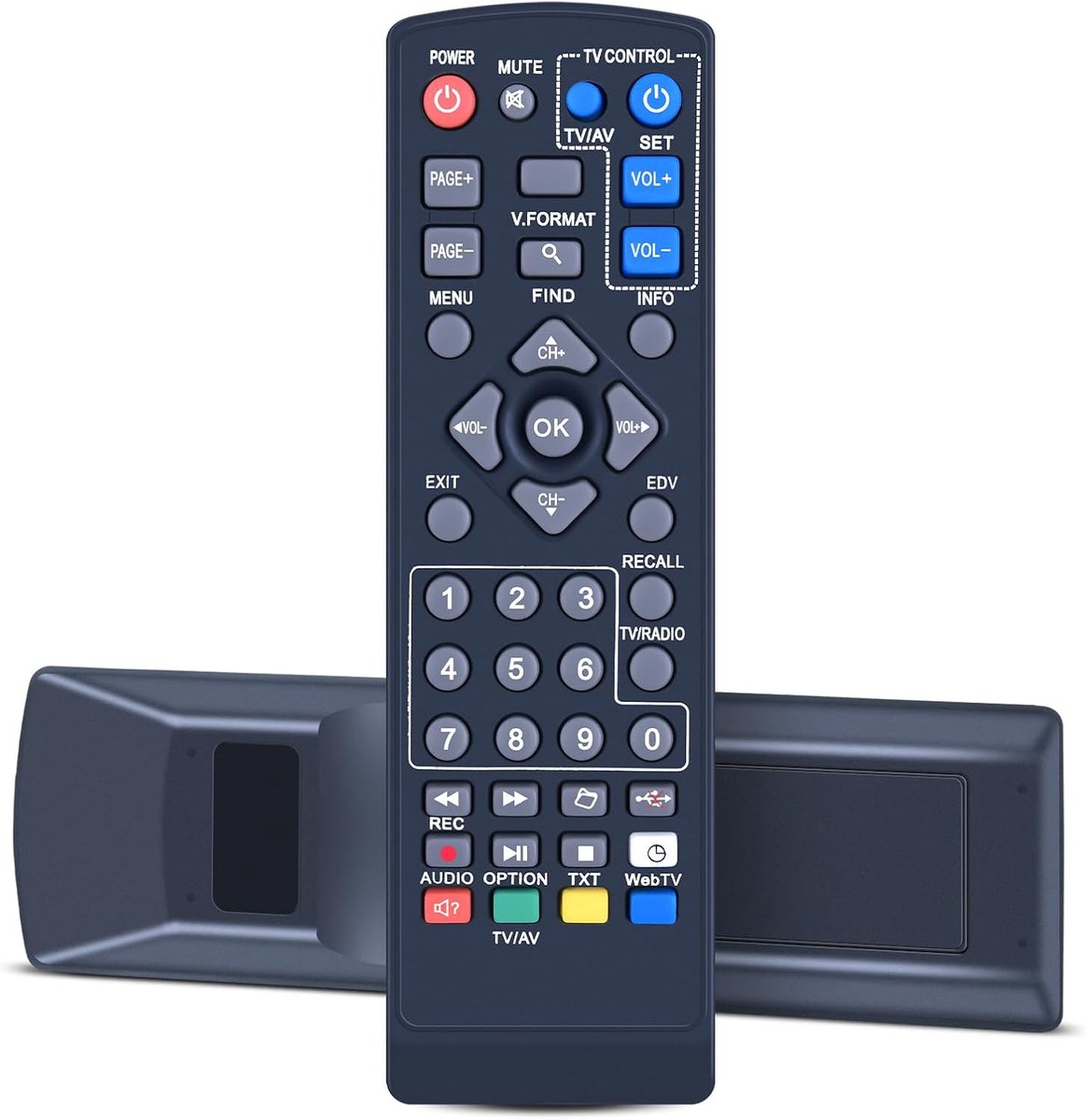 P Replacement Remote Control for EDISION EDI-RCU 1 Learn, for 2in1 TV & Receiver, Nano T265+, Picco T2, Picco T265 - ShopVlot