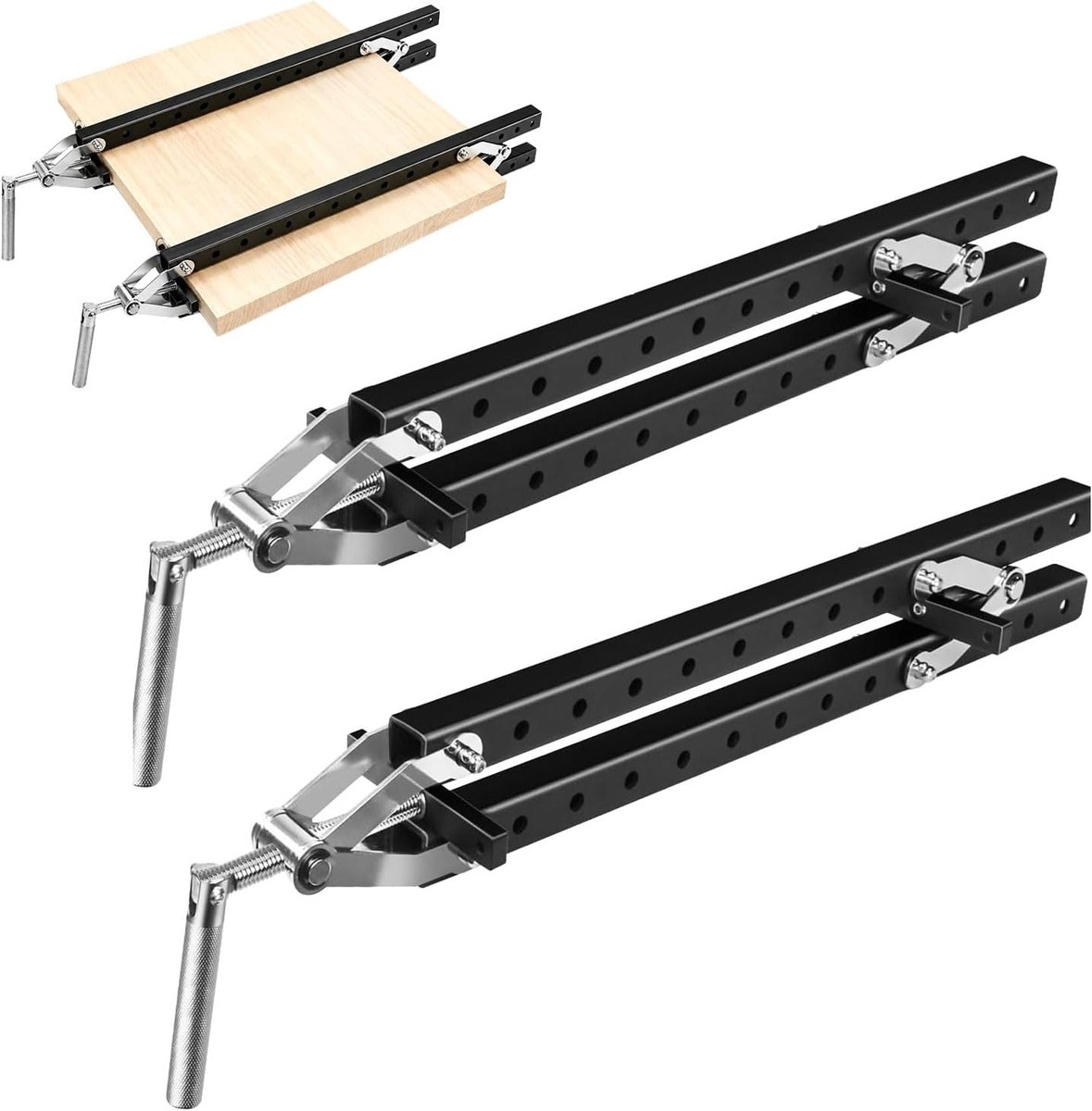 24 inch 4-weg plaatklemmen, set van 2 drukklemmen voor houtbewerking - ShopVlot
