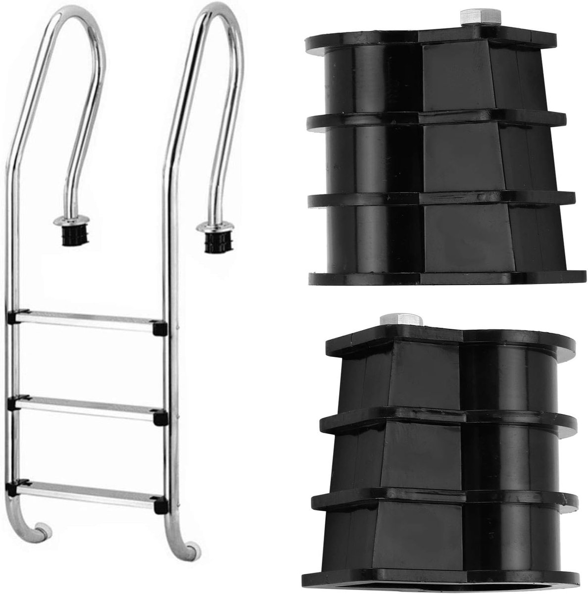 Pool Ladder Buckle, 2PCS Plastic Embedded Parts Pool Railing Cover - ShopVlot