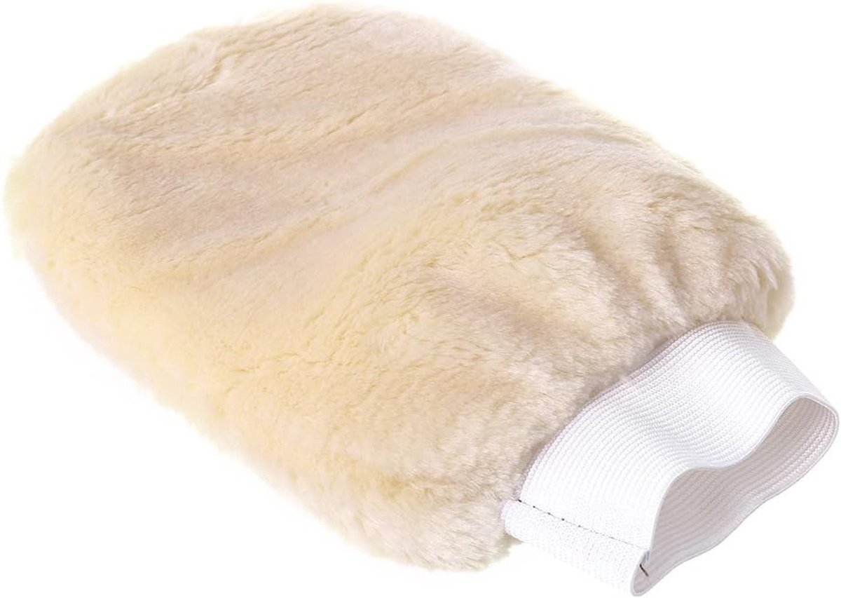 LANCHEN Synthetic Lambswool Polish Wash Mitt Soft Sheepskin Car Clean Glove - ShopVlot