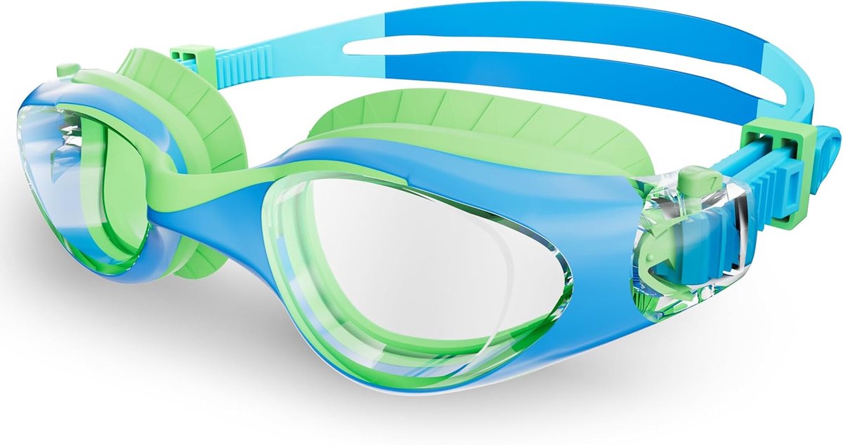 Kids Swimming Goggles, Adjustable Anti Fog Swimming Goggles for Children 6-14 Years, UV Resistant Junior Swimming - ShopVlot