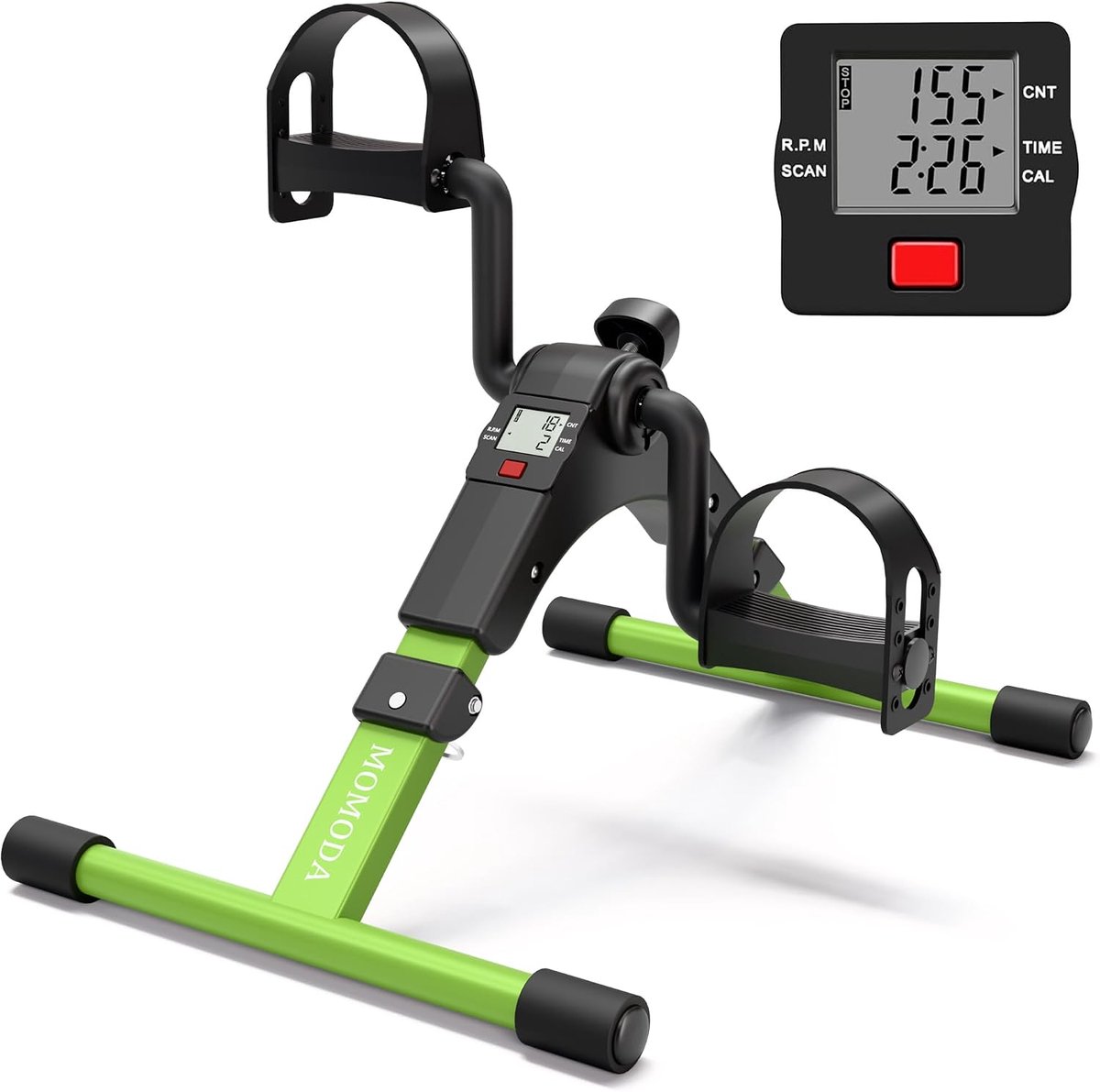 Mini Hometrainer voor Onder Bureau - Opvouwbare Pedaaltrainer - Instelbare Weerstand - LCD Display - Arm- en Beentrainer voor Thuis en Kantoor
