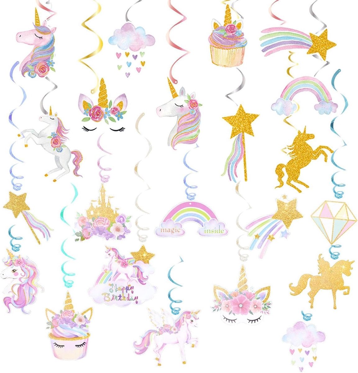 2 Cartoon Dierenspiraal Ornamenten, Kinderfeestdecoraties, Zoete En Grappige Hangers En Creatieve Ornamenten. - ShopVlot