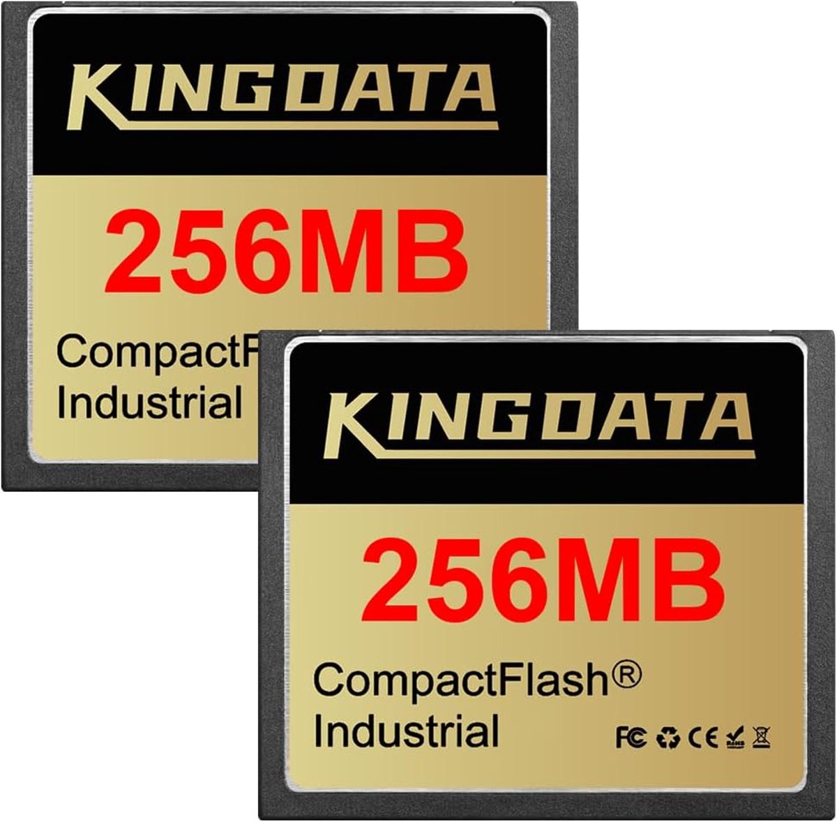 Industrial Compact Flash memory card 2 pack 256 MB FAT16 type I for industrial equipment and digital cameras - ShopVlot