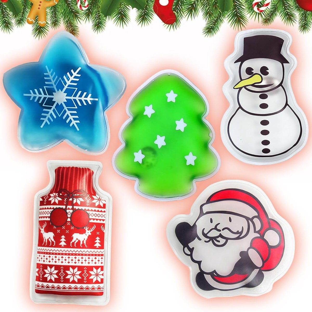 Pack of 5 Hand Warmers Pocket Warmers Reusable Hand Warmers for Kinking Hot Water Bottle Pocket Warmer Hand Warmers - ShopVlot