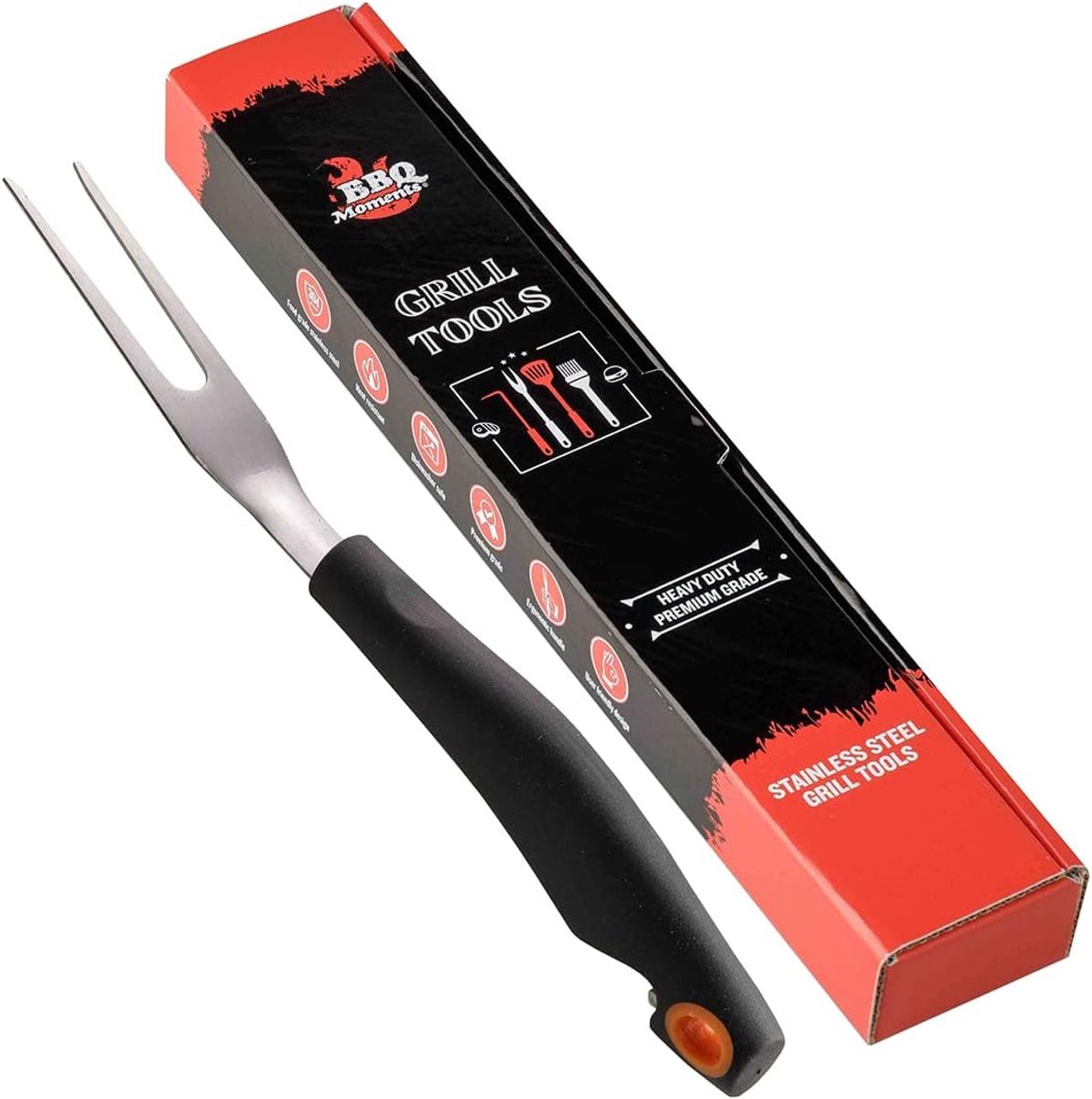 Stainless steel BBQ cutting fork, 1 piece - ShopVlot