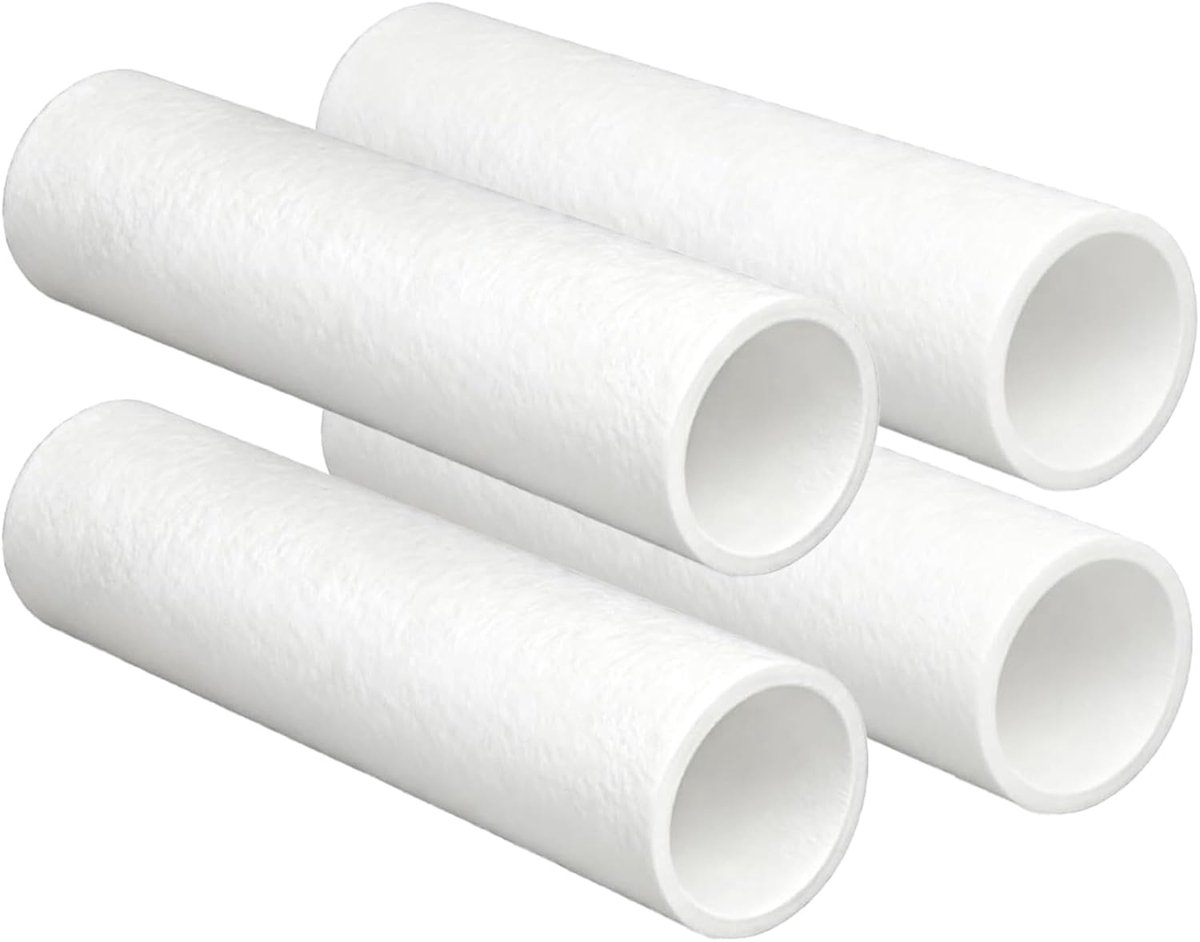 Filter, 4 stuks, 80 µm, compatibel met Grünbeck FS 1, van hoogwaardige wolvezel, compatibel met Geno FS 1 - ShopVlot