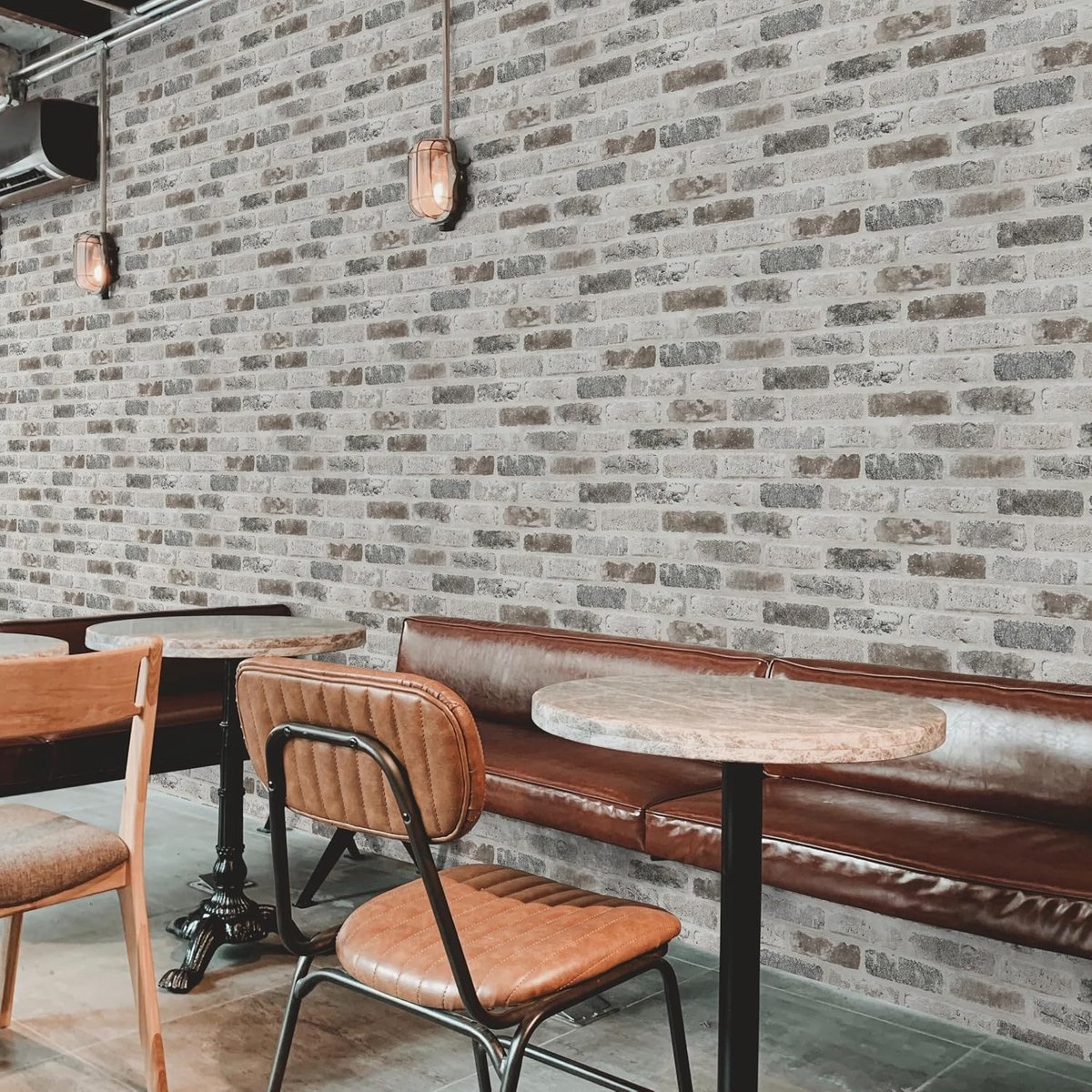 Timeet 44 x 300 cm Self-Adhesive Wallpaper Stone Look Wall Paper Brick Wall Covering Stone Vintage Brick Wall Sticker - ShopVlot
