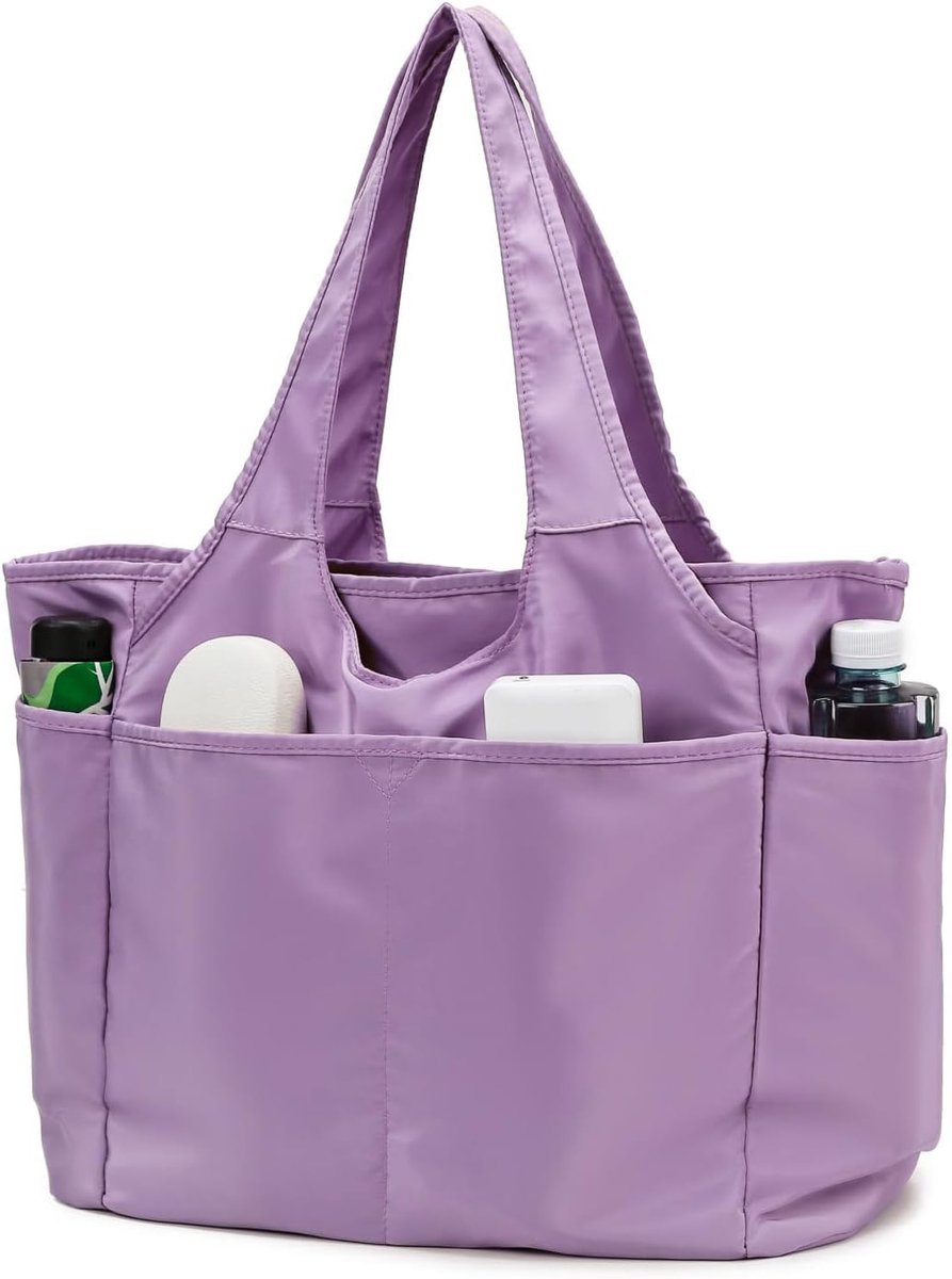Women's Shopper Bag Large Waterproof Handbag Shoulder Bag Zipper Shopping Bag Tote Bag for Travel Yoga Sports Daily Use - ShopVlot