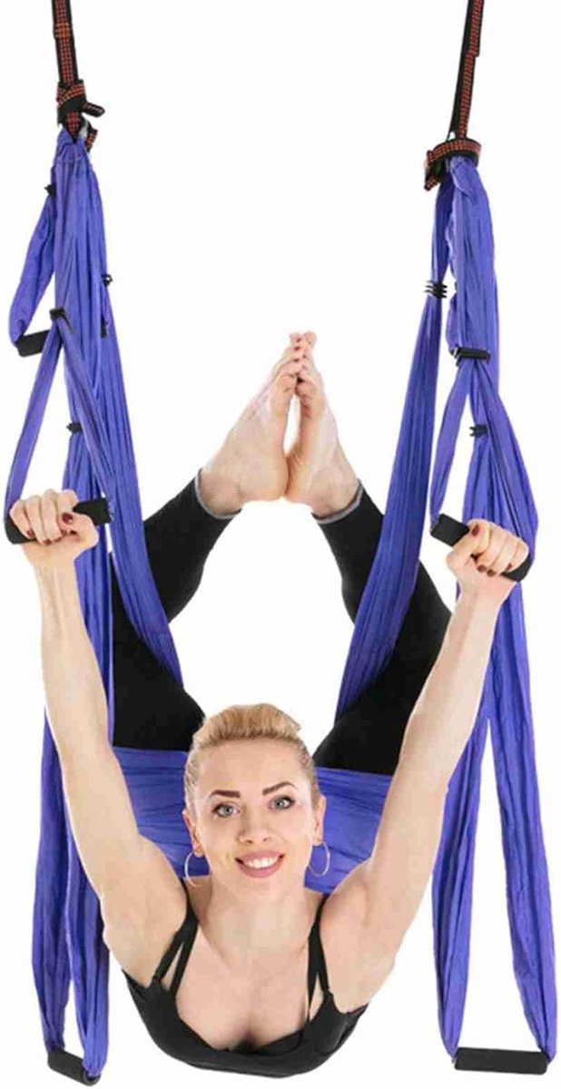 Yoga Hangmat voor Aerial Yoga - Nylon Swing voor Anti-Gravity Oefeningen, Indoor en Outdoor Fitness, Tot 200kg Belastbaar