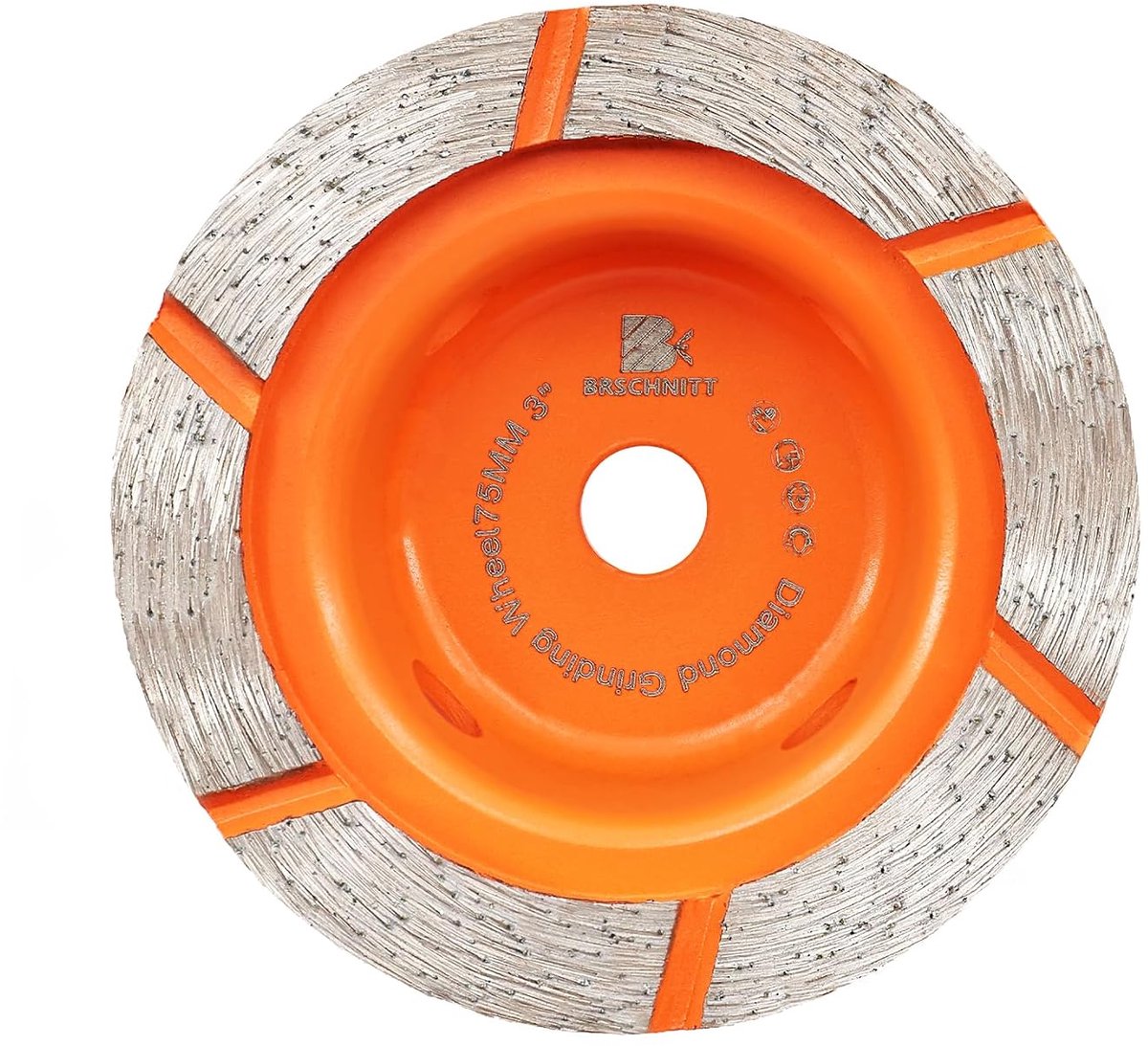 Diamant slijpkop 75mm x 10mm - Gelaste diamant potting schuurdisc - Segmenthoogte 5mm - Voor het slijpen van beton - ShopVlot
