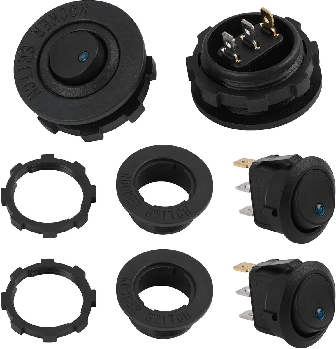 Toggle schakelaar met blauwe LED - waterproof - 3-polig - ideaal voor maritieme toepassingen - ShopVlot