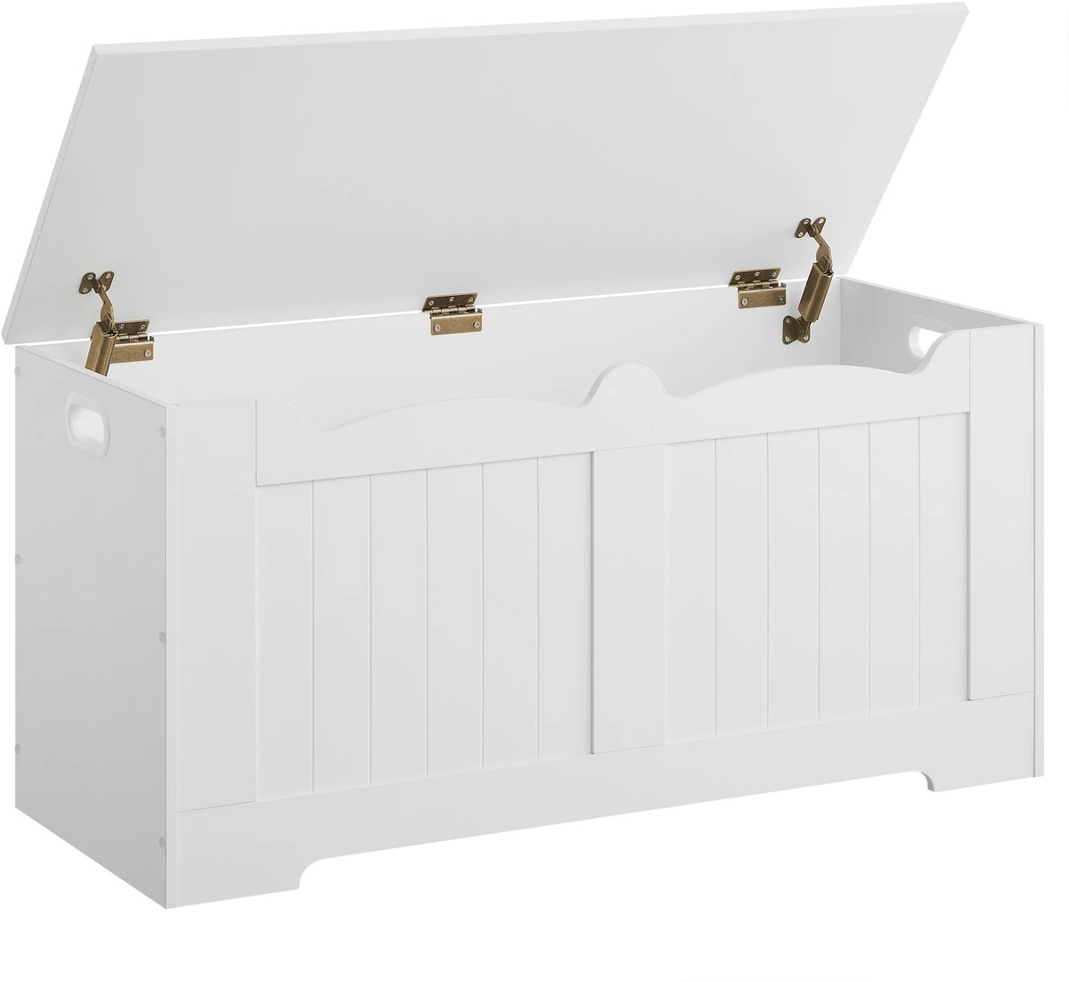 Brandistry - Opbergkist - Speelgoedkist - Dekenkist - Opbergboks Binnen - Opbergbak - Opbergbank - 40x100x48 - Kist - Wit
