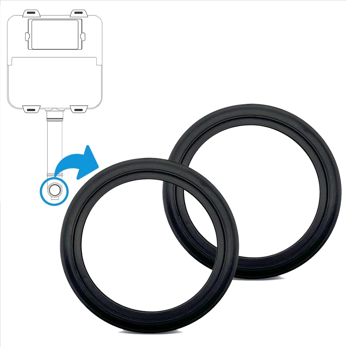 Toilet Seal Rubber 54 mm - Lip Seal DN40/45 mm - Vervangingsonderdeel voor Geberit - Eenvoudige installatie - ShopVlot