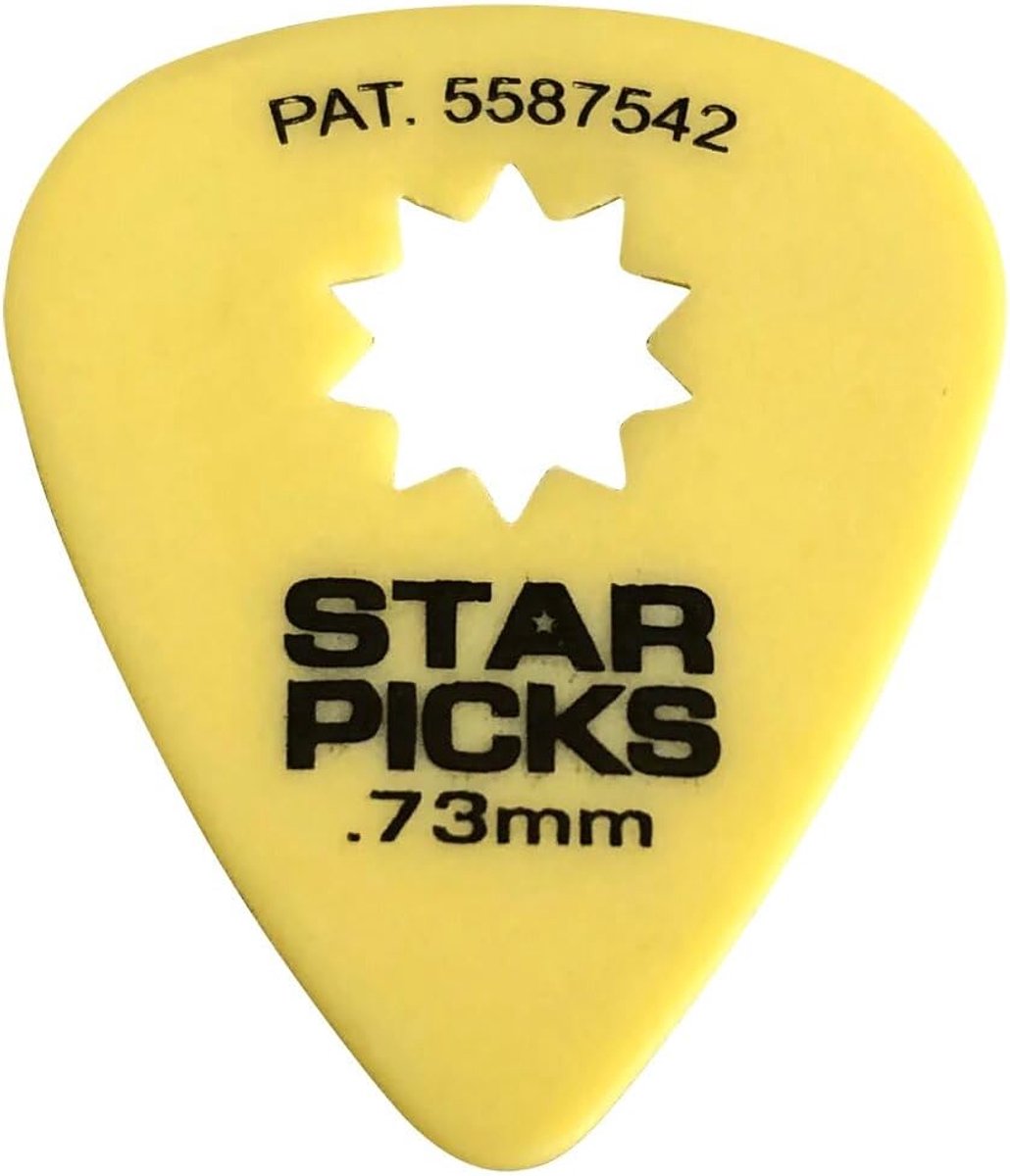 Guitar Picks 351 - Delrin - Gele stervormige uitsparing - Perfect voor muzikanten - ShopVlot