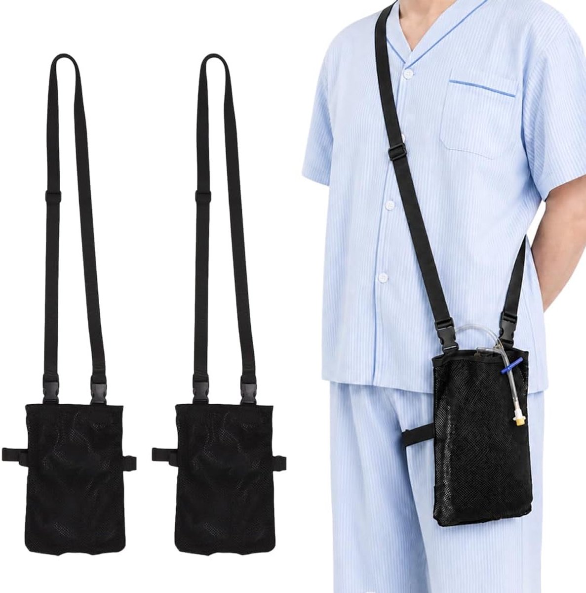 Urine-drainagezak houder - verstelbare riem - onzichtbare opening - discreet en comfortabel - m-winkel