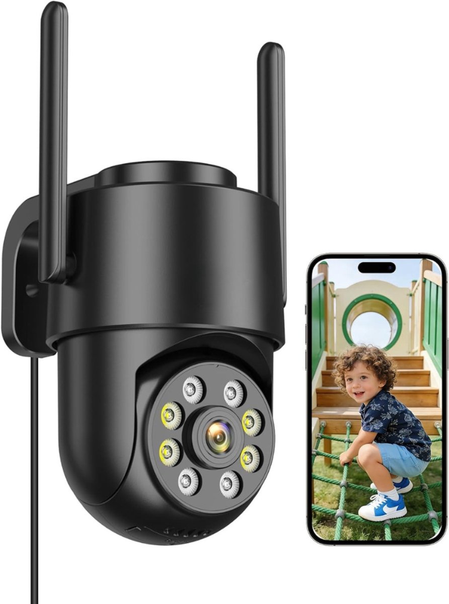 Zavio® 5G WiFi Beveiligingscamera - Binnen Camera Huisdier Camera - Huisbewaking - Zwart