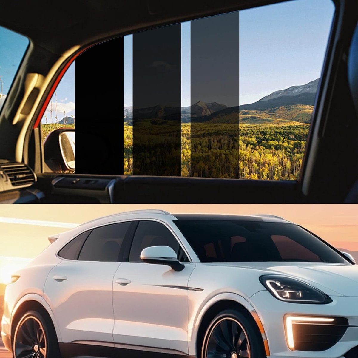 Tint folie voor auto en huisramen - zelfklevend - UV- en IR-bescherming - bescherming tegen hitte en verblinding - ShopVlot